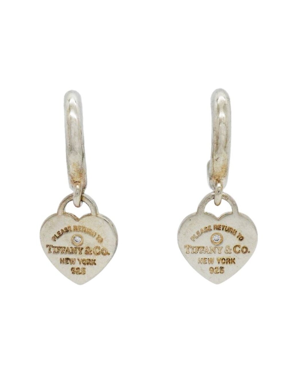Tiffany & Co Earrings Return to Tiffany Hoop Platinum Diamond